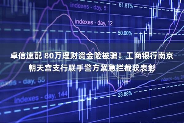 卓信速配 80万理财资金险被骗！工商银行南京朝天宫支行联手警方紧急拦截获表彰
